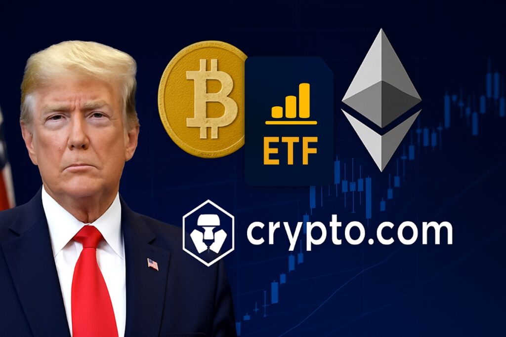 ETF Bitcoin + Ethereum : Trump passe à l’attaque avec Crypto.com