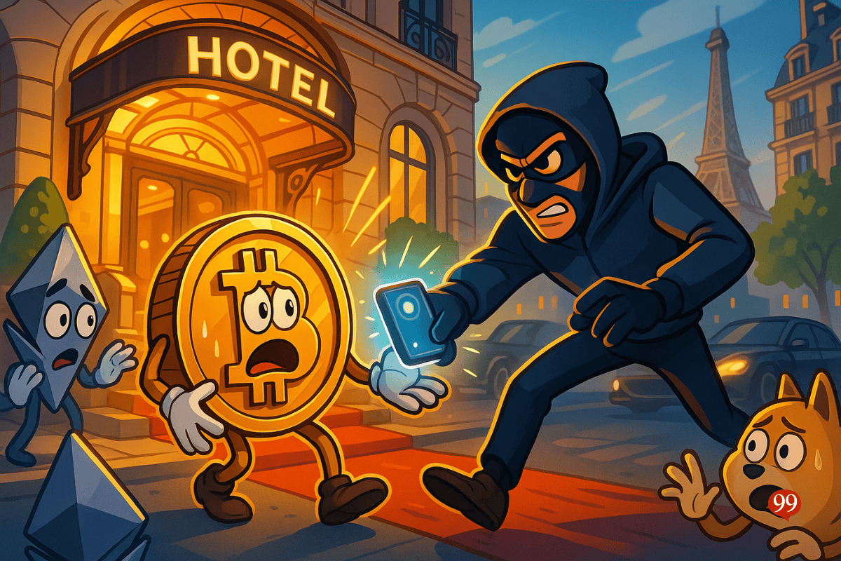 Agression crypto à Paris : 2 M€ en Bitcoin volés dans un palace