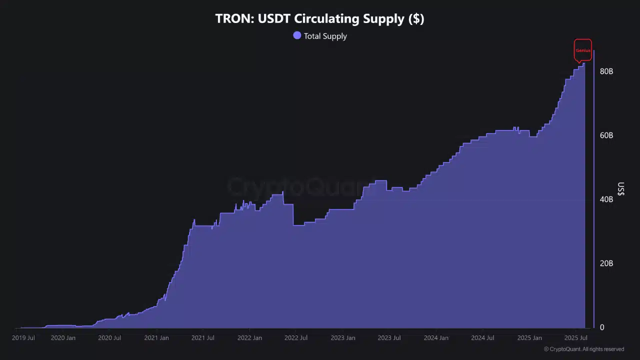 TRON domine les stablecoins : record USDT et boost réglementaire crypto