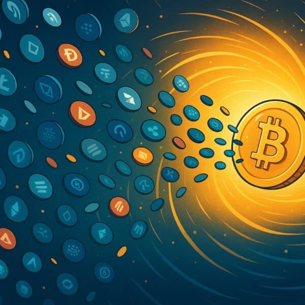 Bitcoin dévore les altcoins, 800 milliards envolés du marché crypto