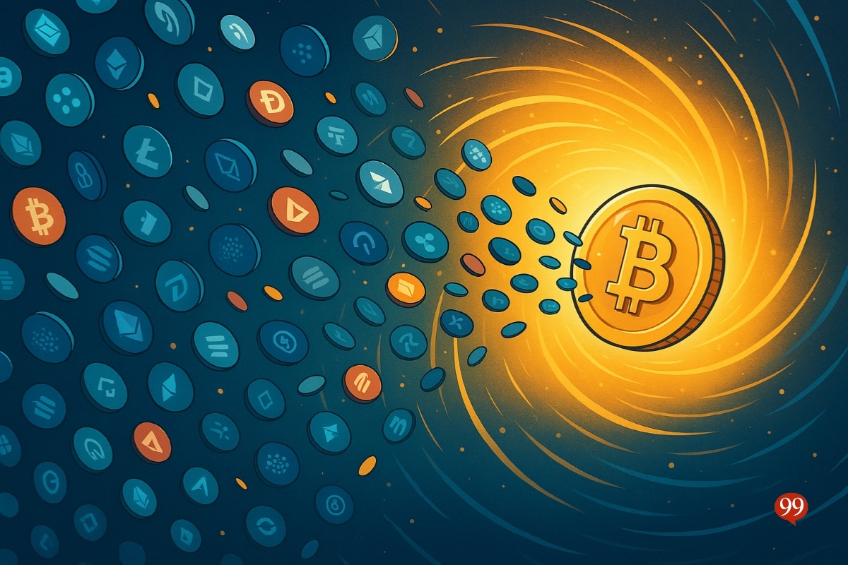 Bitcoin dévore les altcoins, 800 milliards envolés du marché crypto