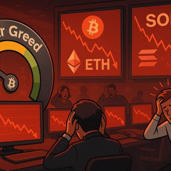 Le Fear and Greed plonge, la crypto repart en mode panique