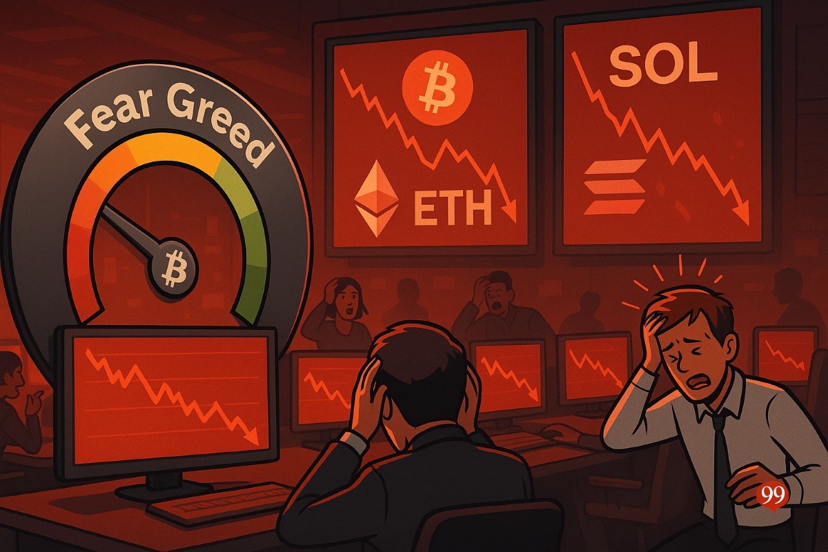 Le Fear and Greed plonge, la crypto repart en mode panique