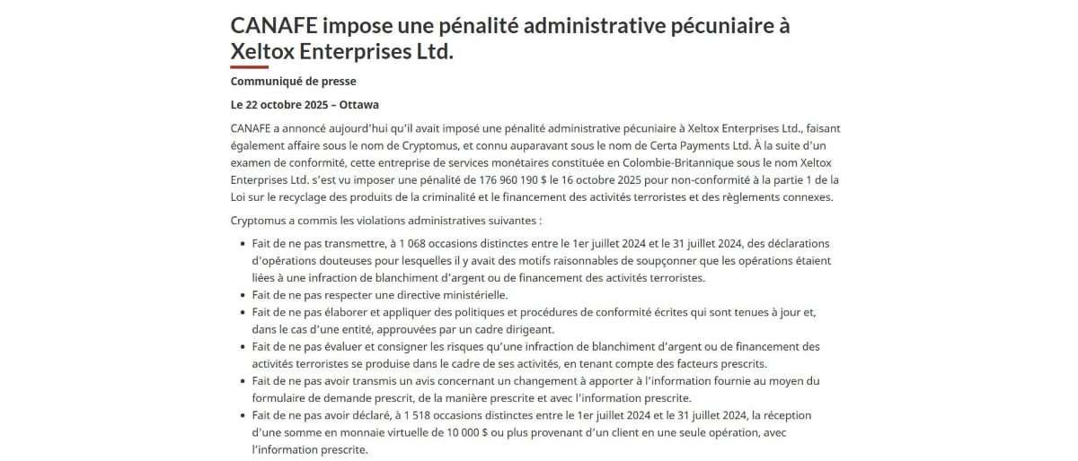 Ce que révèle FINTRAC est sans appel.