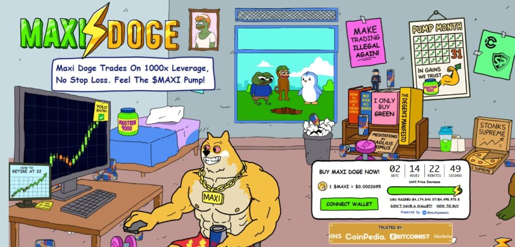 maxi doge crypto pas cher a fort potentiel