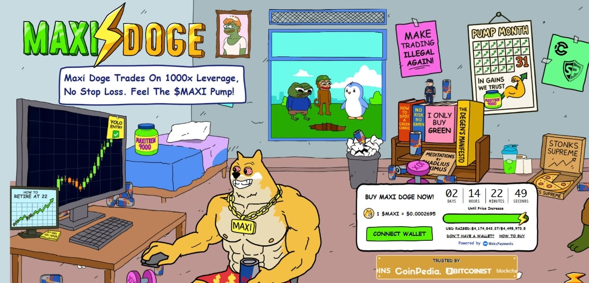 maxi doge crypto pas cher a fort potentiel