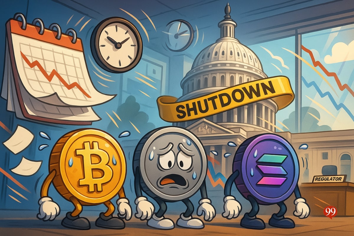 Plus long shutdown de l’histoire aux US : BTC, XRP, SOL sous pression