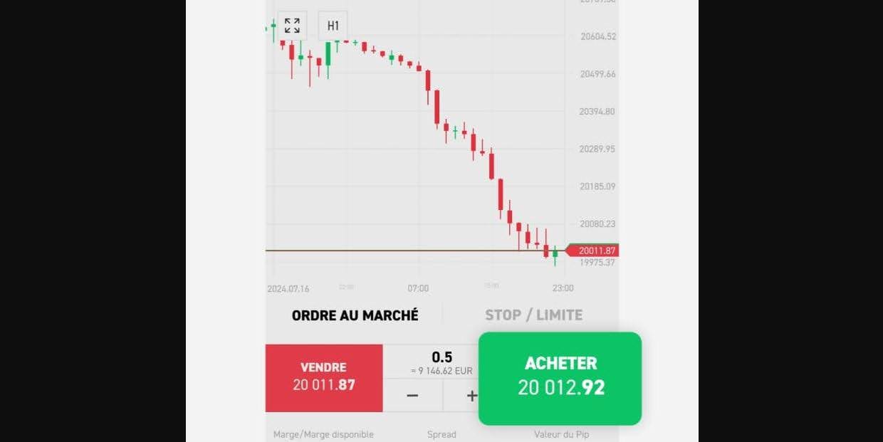 Placer un ordre sur XTB