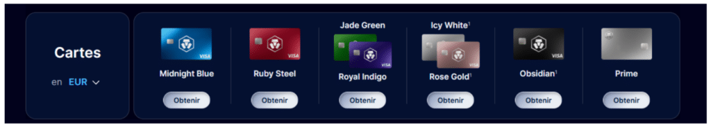 cartes Crypto.com