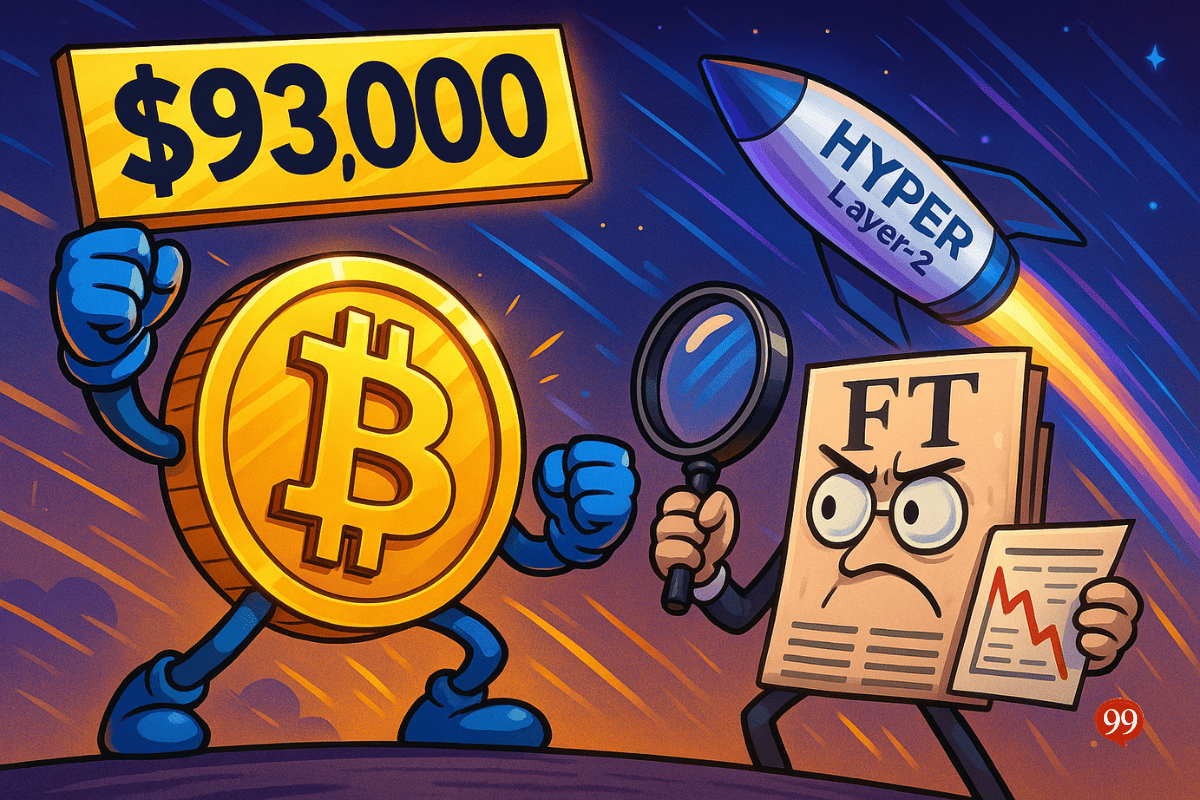 Bitcoin franchit 93 000 $ malgré les critiques du FT : Bitcoin Hyper lève 29 millions $