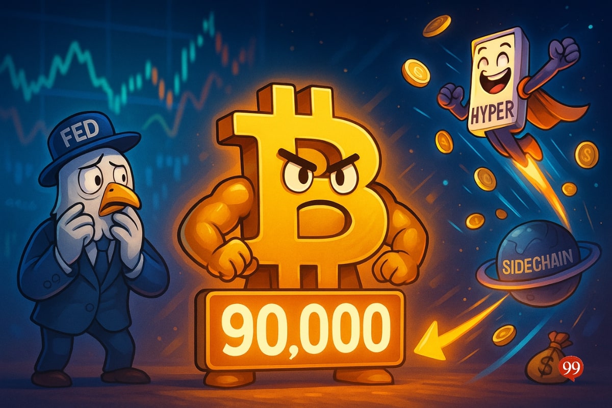 Bitcoin cale à 90 000 $, la Fed se montre plus souple, et le potentiel bascule vers $HYPER