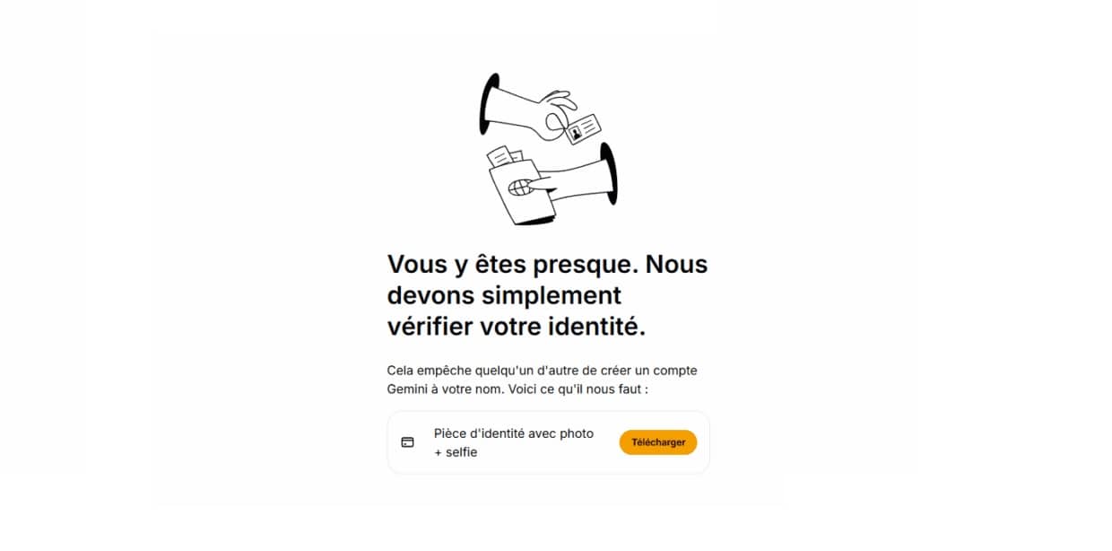 Vérification identité Gemini