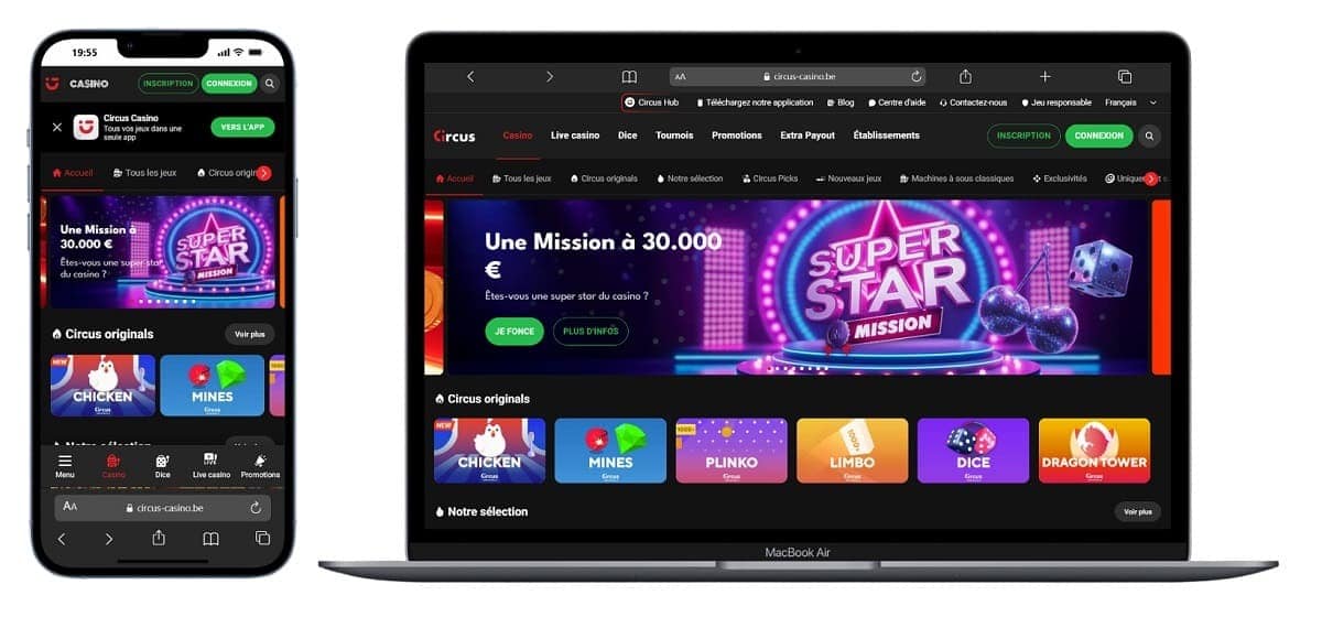 Circus Casino - casino en ligne belgique