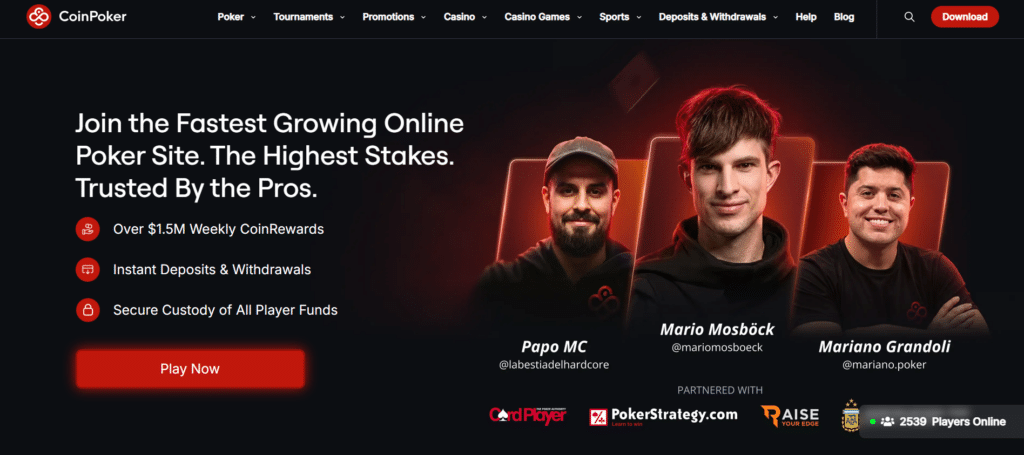 Coinpoker - Casino accueil
