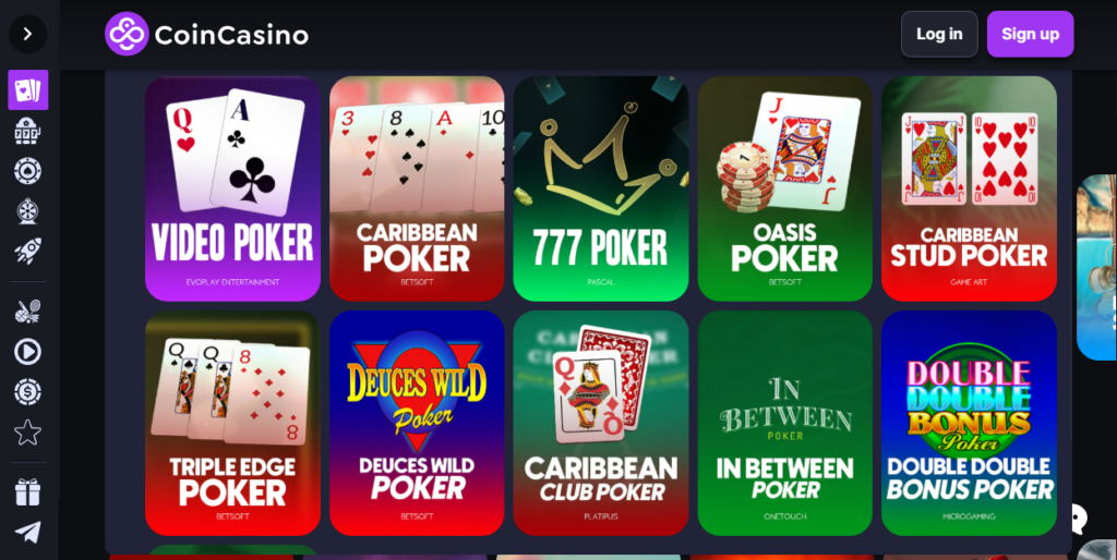 CoinCasino home page