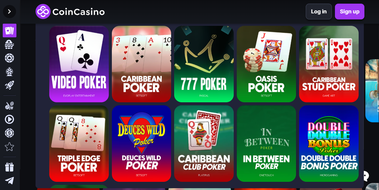 CoinCasino home page