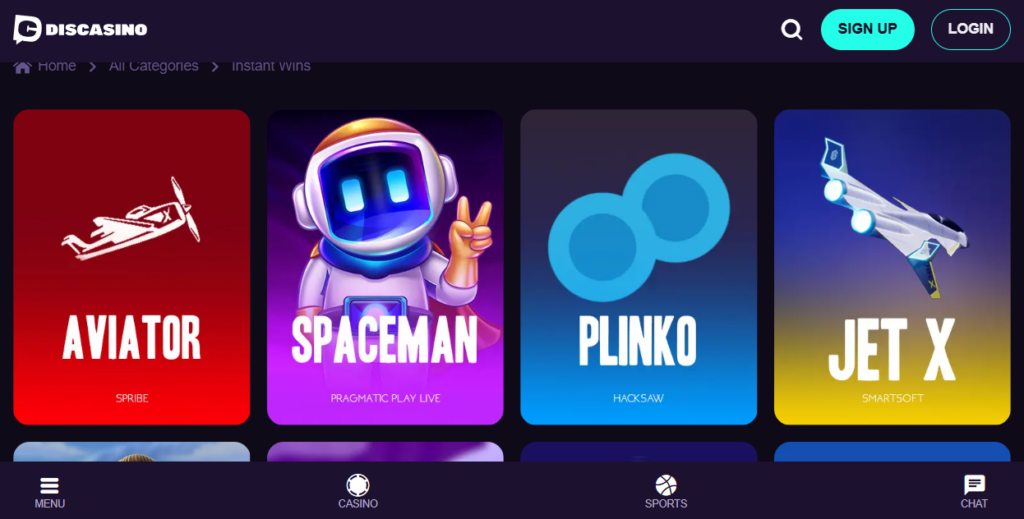 Discasino - home page
