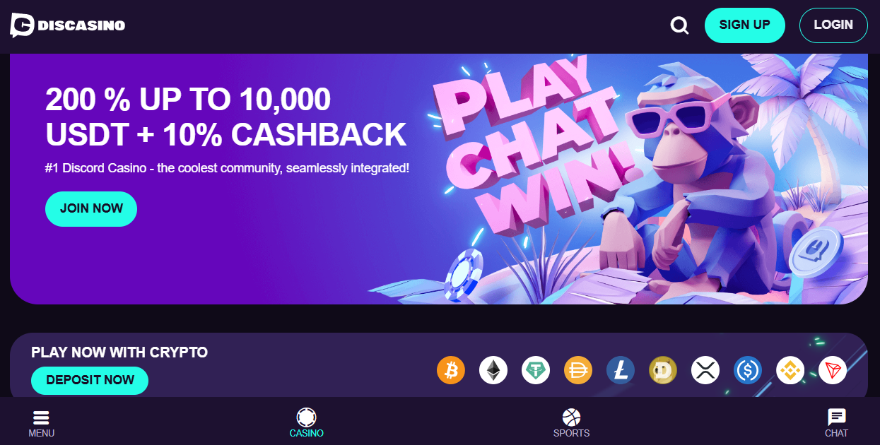 Discasino home page - Casino prelievo immediato