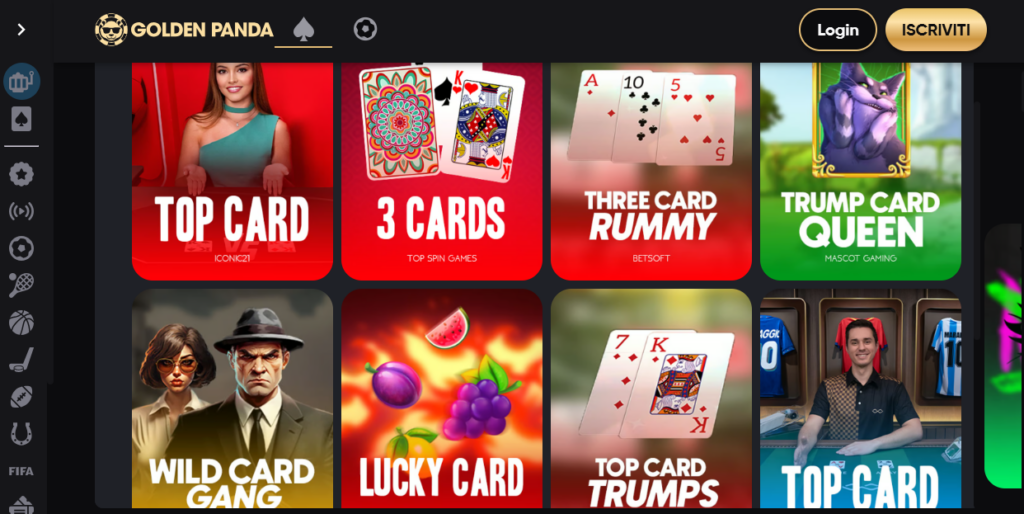 Golden Panda home page - crypto poker