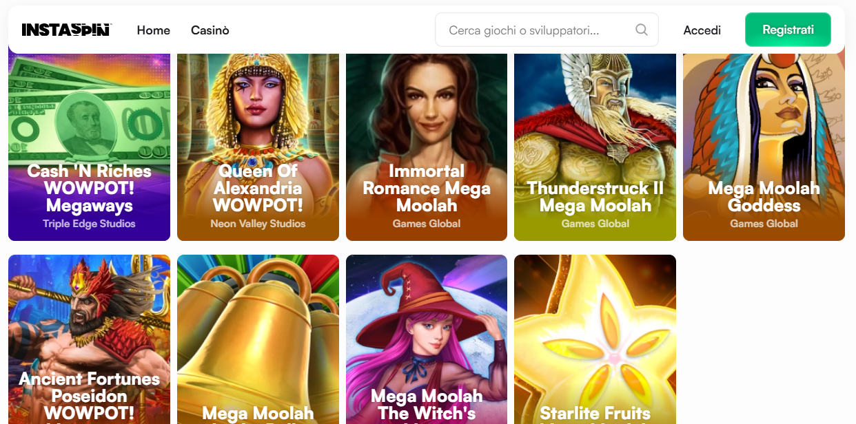 Instaspin home page