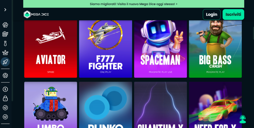 Mega Dice home page - Aviator Casino