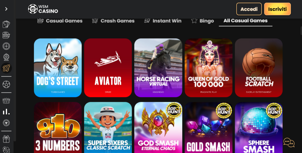 WSM casino home page