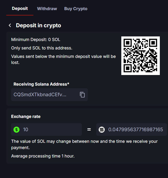 CoinCasino-Solana-Deposit
