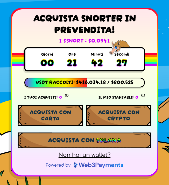 Comprare snorter - widget