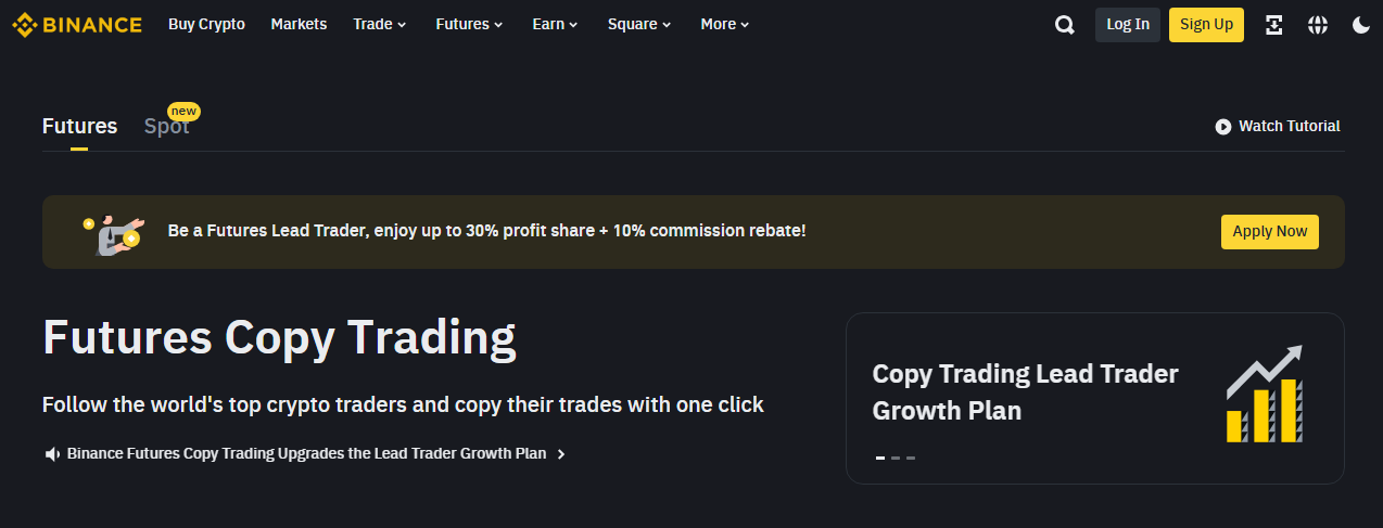 binance copy trading