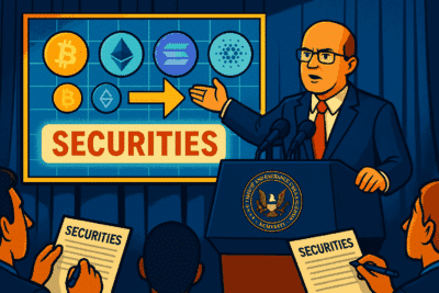 Tokenizzazione Sotto la Lente della SEC: “Una security Resta una Security, Anche sulla Blockchain”