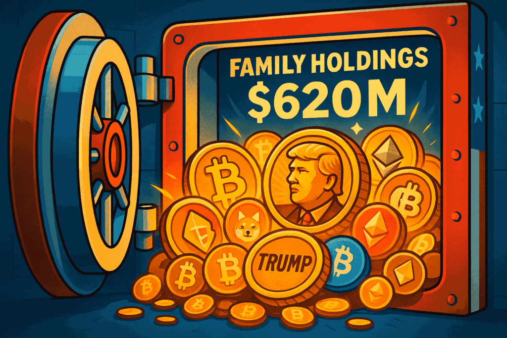 Famiglia Trump: Oltre 620 Milioni di Dollari in Criptovalute, Memecoin e Bitcoin