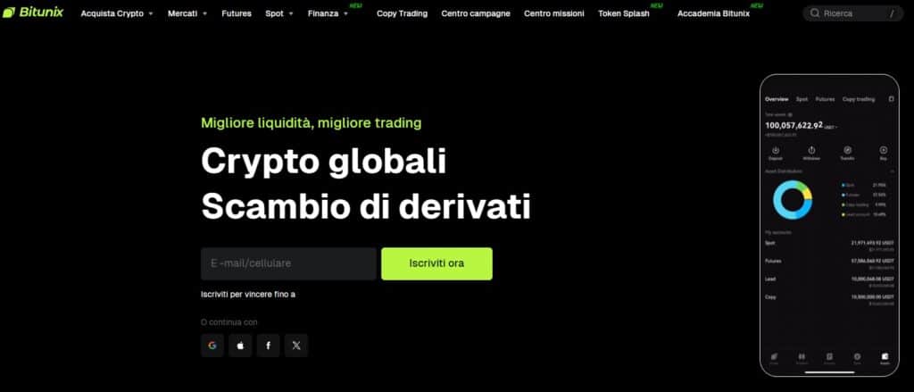 Bitunix offre ogni tipo di funzionalità ai trader, da quelle di base alle più avanzate, incluso un bonus crypto senza deposito
