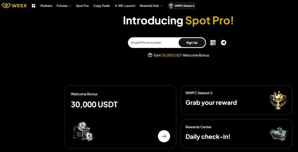 Weex propone alcuni tra i migliori bonus crypto del momento, con ricompense davvero interessanti
