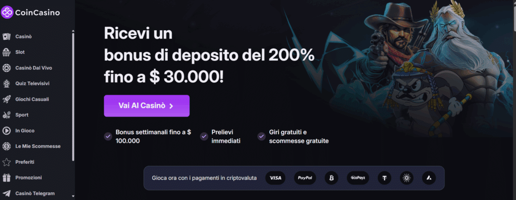 Casino PayPal - CoinCasino