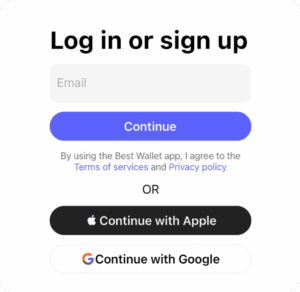 Inizializzare l’account - Best Wallet