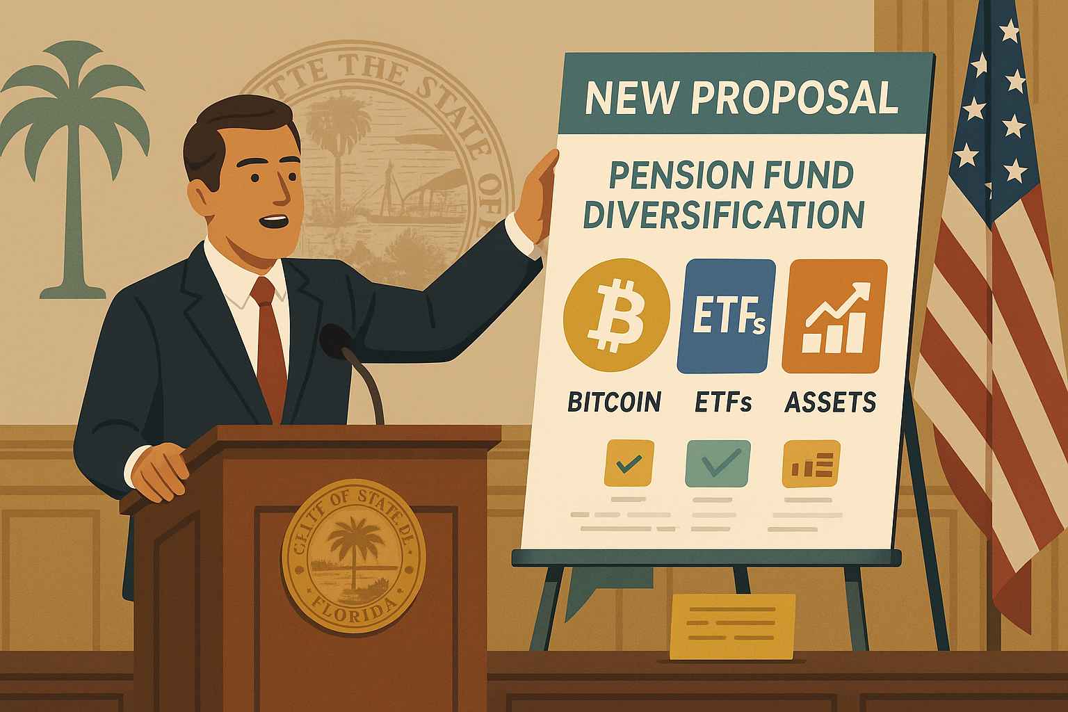 Florida: Proposta di Legge per Investire i Fondi Pensione in Bitcoin e ETF