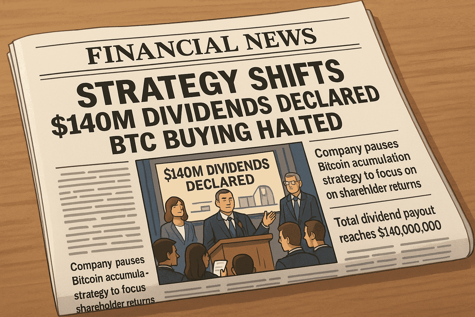 Strategy sospende gli acquisti di Bitcoin ma distribuisce $ 140 milioni in dividendi