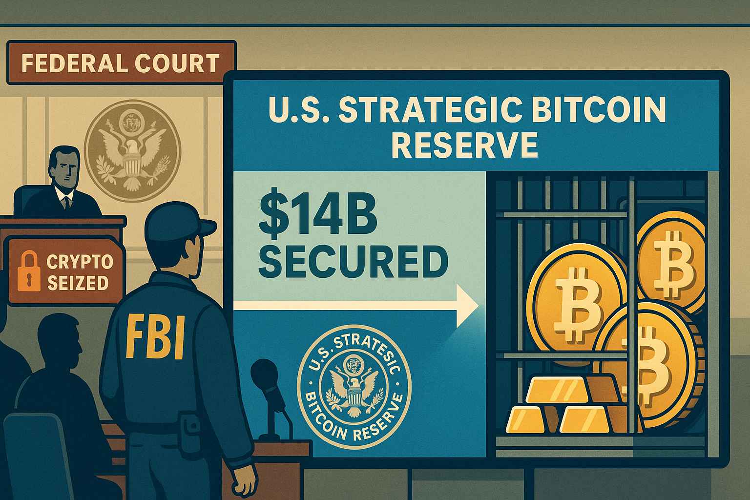 Gli Stati Uniti Pronti a Mettere in Cassaforte 14 Miliardi di Dollari in Bitcoin Come Parte della Riserva Strategica