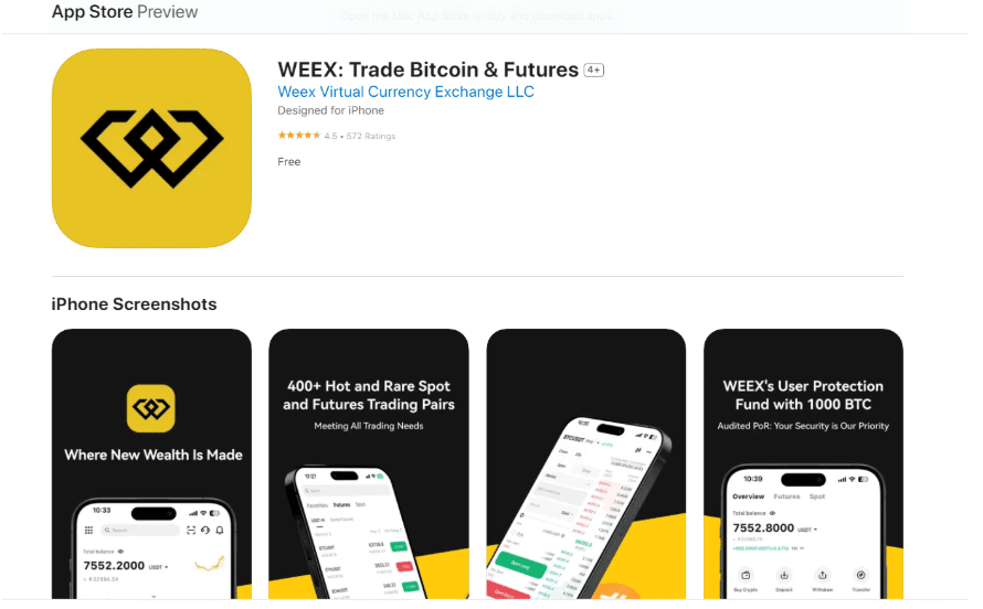 bonus weex - app