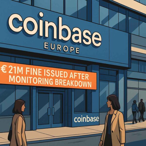 Stangata irlandese a Coinbase: multa da 21 milioni per violazioni nelle norme antiriciclaggio