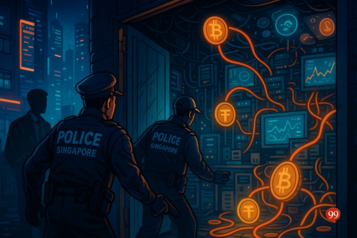 Un blitz a Singapore rivela una rete di truffe crypto