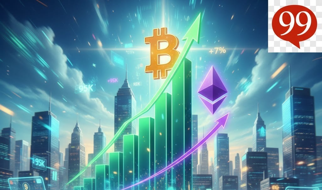 Mercato crypto oggi, 14 gennaio 2026: Bitcoin abbatte il muro dei 95.000 $, Ethereum vola a +7%