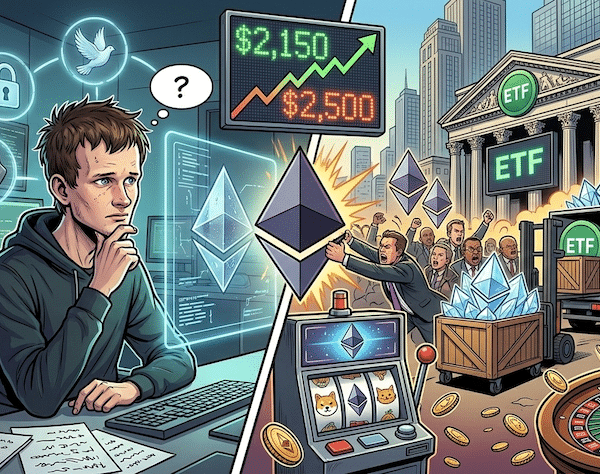 Il grande paradosso di Ethereum: Vitalik dubita dell’impatto mentre Wall Street accumula ETF