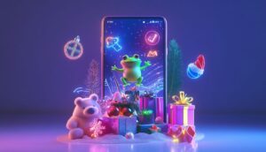 Telegramの新しいNFTギフトコレクション画面。レアリティ表示付きの3Dデジタルギフトが並ぶスマートフォンインターフェース