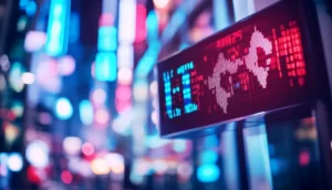 街中で表示される仮想通貨チャート