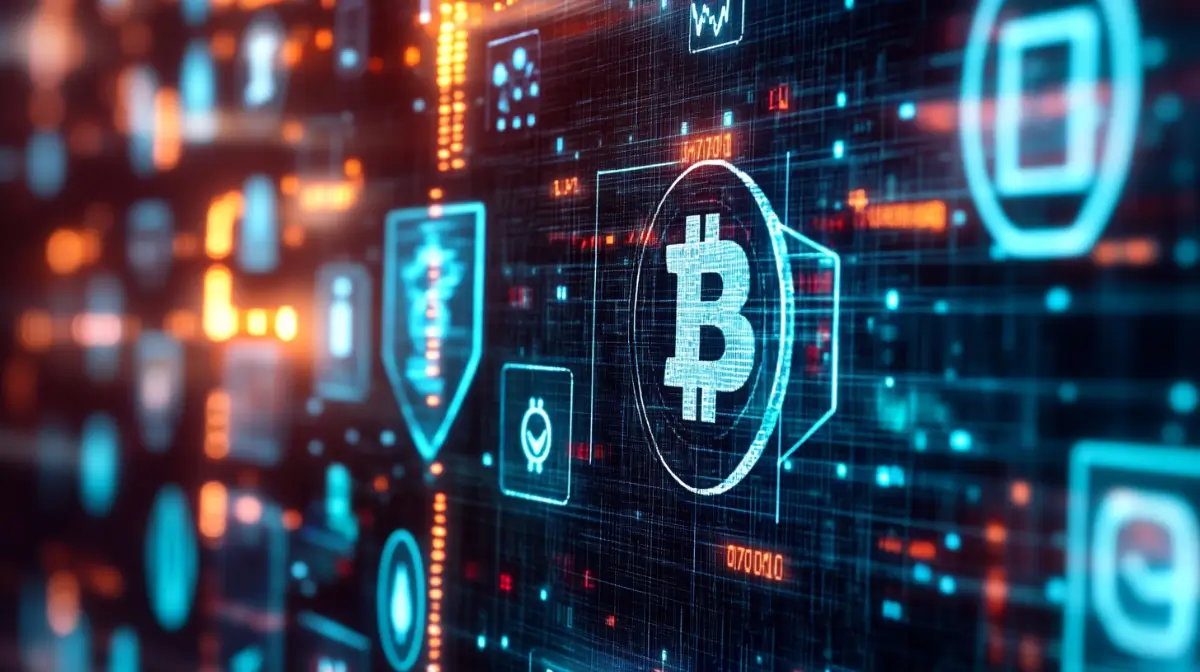 仮想通貨取引所のセキュリティ対策を表現したデジタルイメージ
