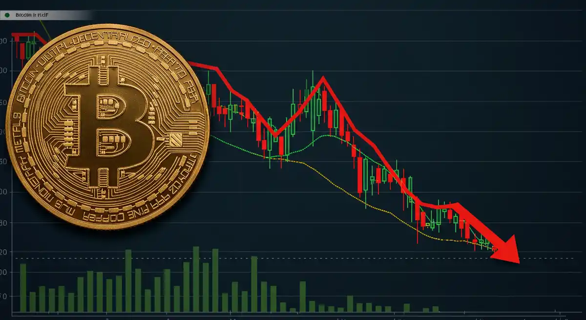 ビットコイン現物ETFからの資金流出を表す概念図