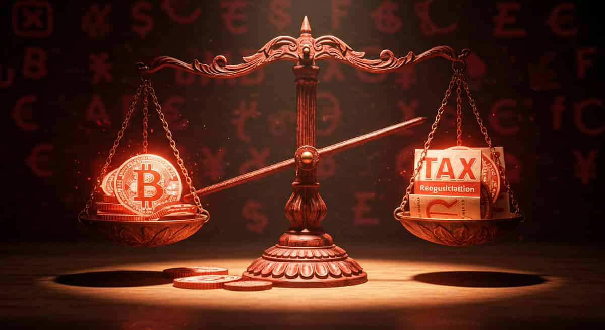 天秤に乗るビットコインと税金