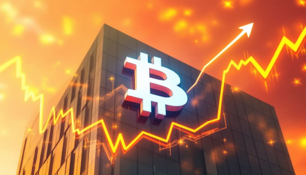 企業のビットコイン投資を象徴する画像