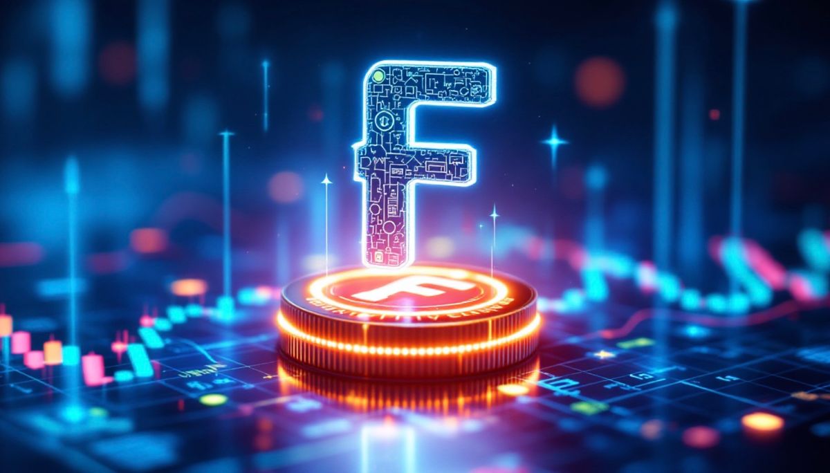 フィデリティ投資会社のロゴとソラナコインを上昇するチャートとともに表示したイメージ